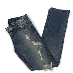 GUESS Distressed & Destroyed Flirty Low Rise Jeans